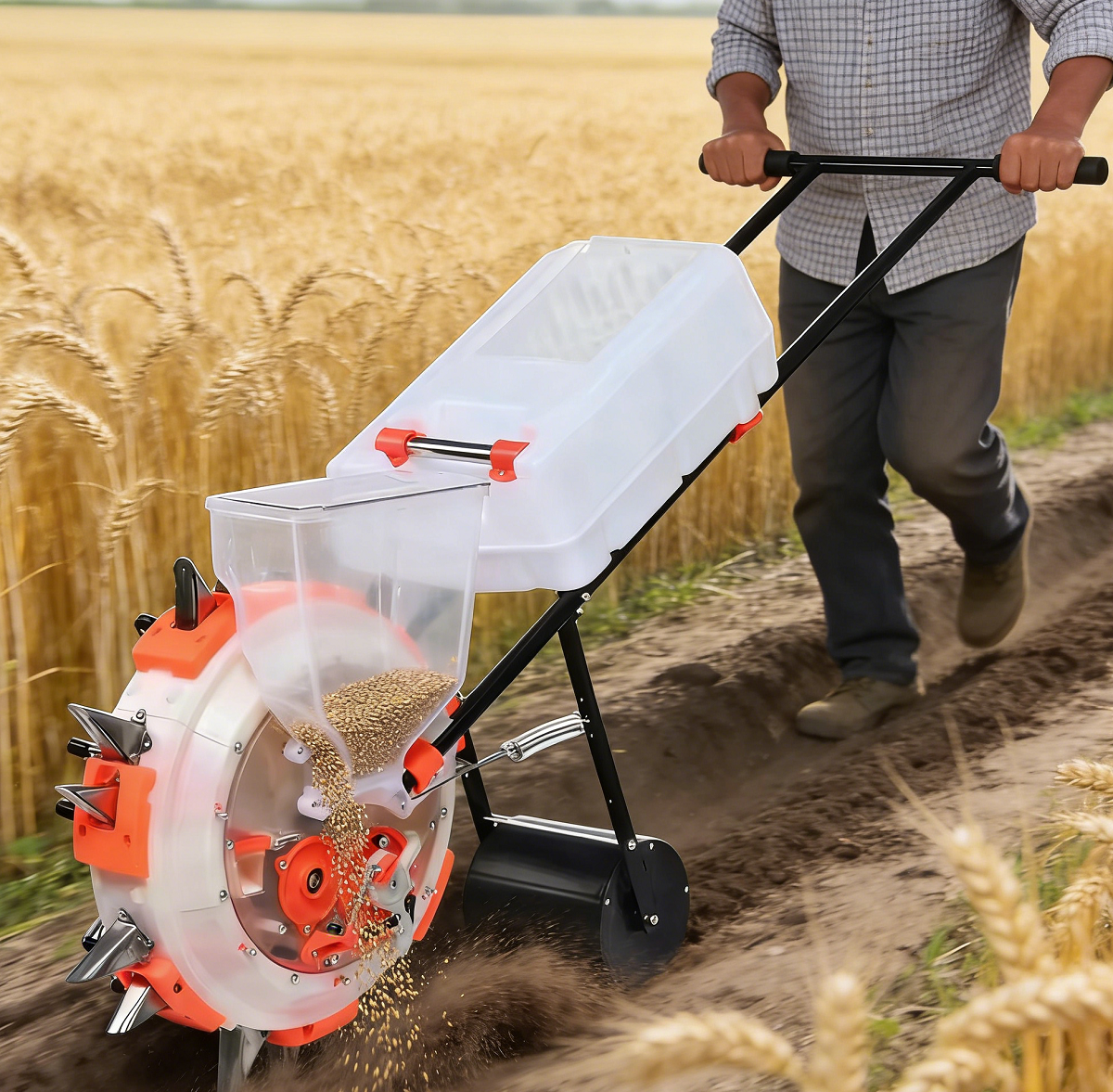Corn Sheller Machine - Hand Push Manual Seeder - Manual