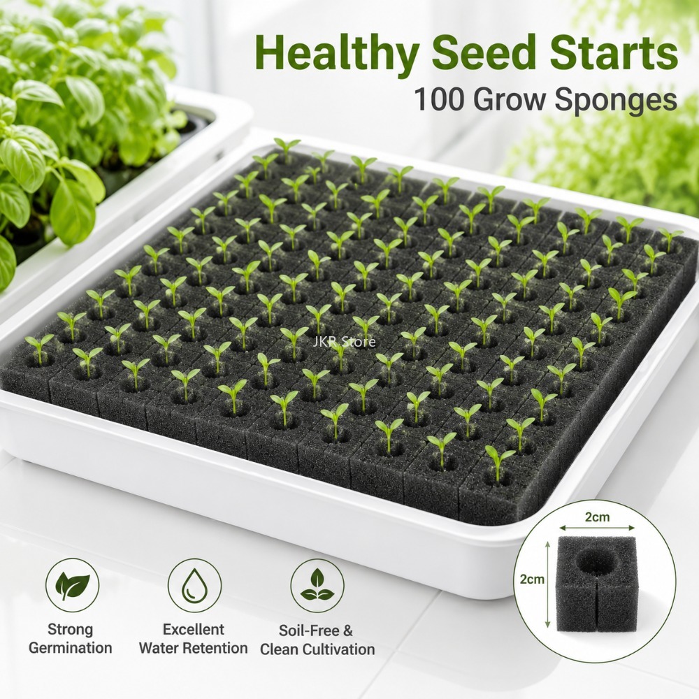 100Pcs Hydroponic Plant Sponge – Nursery Plug Tray recenzja i cena