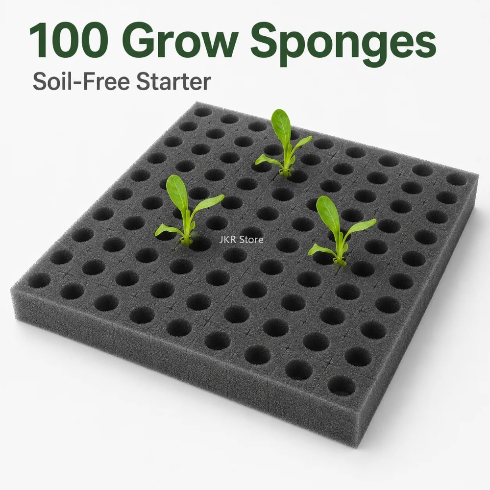 100Pcs Hydroponic Plant Sponge – Nursery Plug Tray recenzja i cena