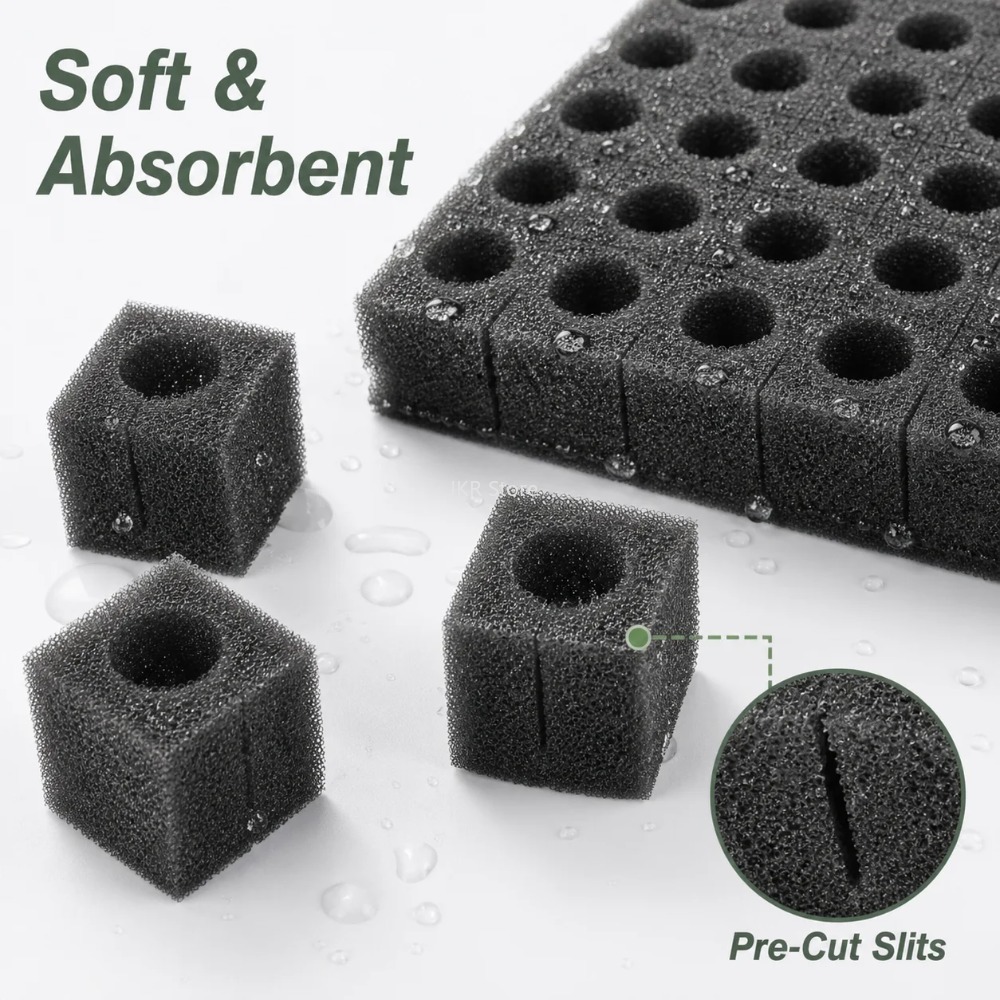 100Pcs Hydroponic Plant Sponge – Nursery Plug Tray recenzja i cena