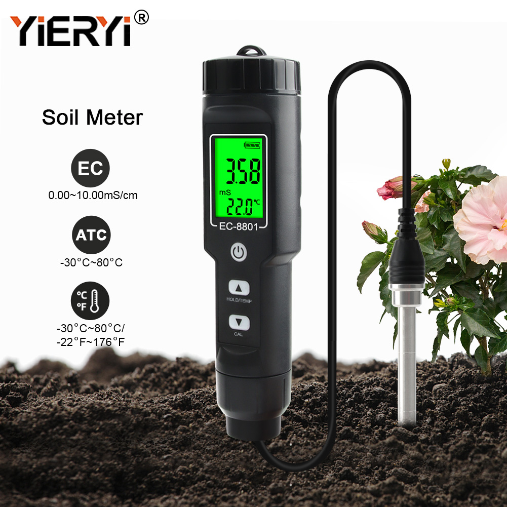 Yieryi EC/TEMP Soil Tester 0.0 – Agriculture Farming Hand Tools recenzja i cena