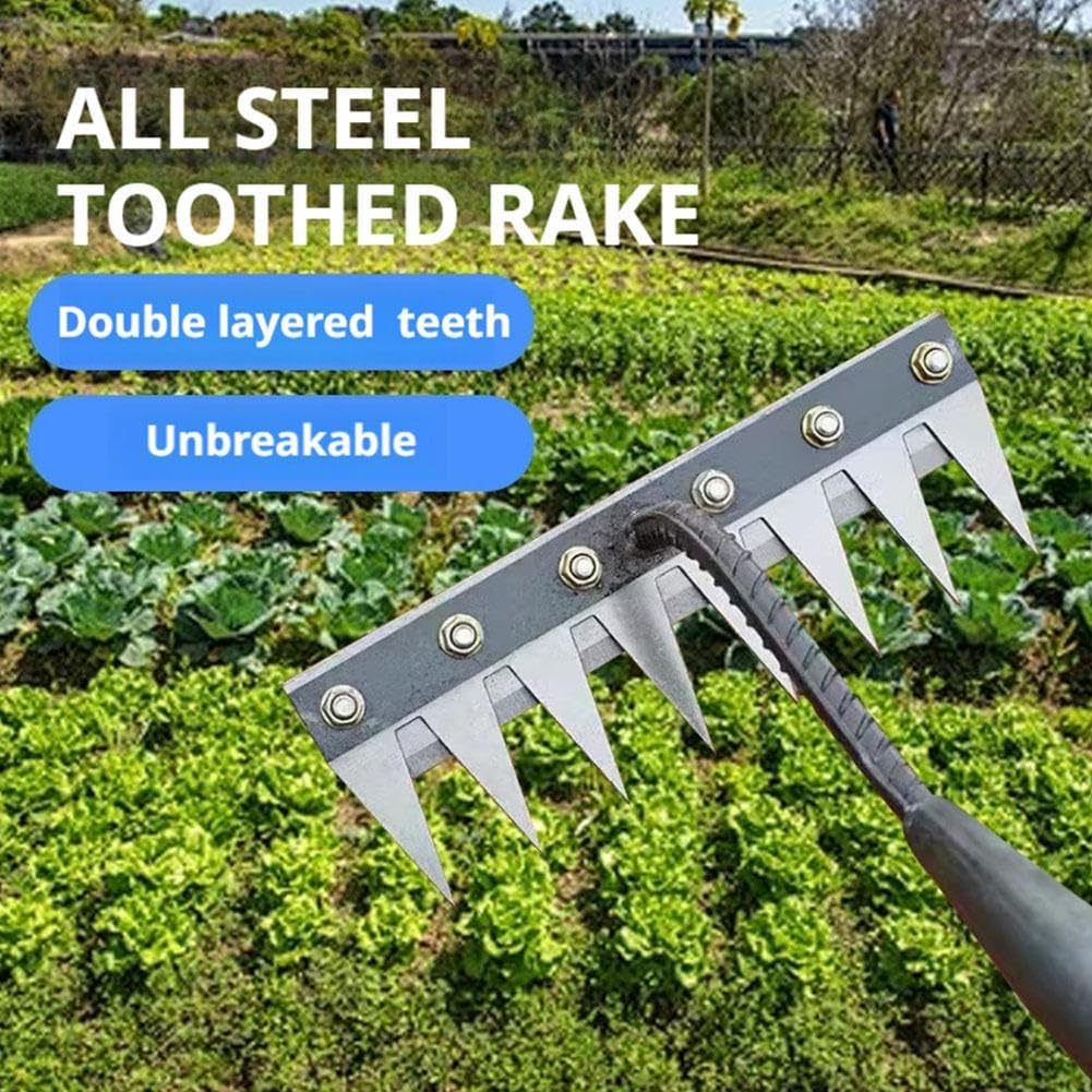 5/6/7/8 Teeth Metal Rake Garde – Agriculture Farming Hand Tools recenzja i cena