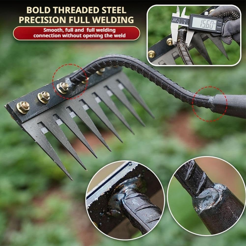 5/6/7/8 Teeth Metal Rake Garde – Agriculture Farming Hand Tools recenzja i cena