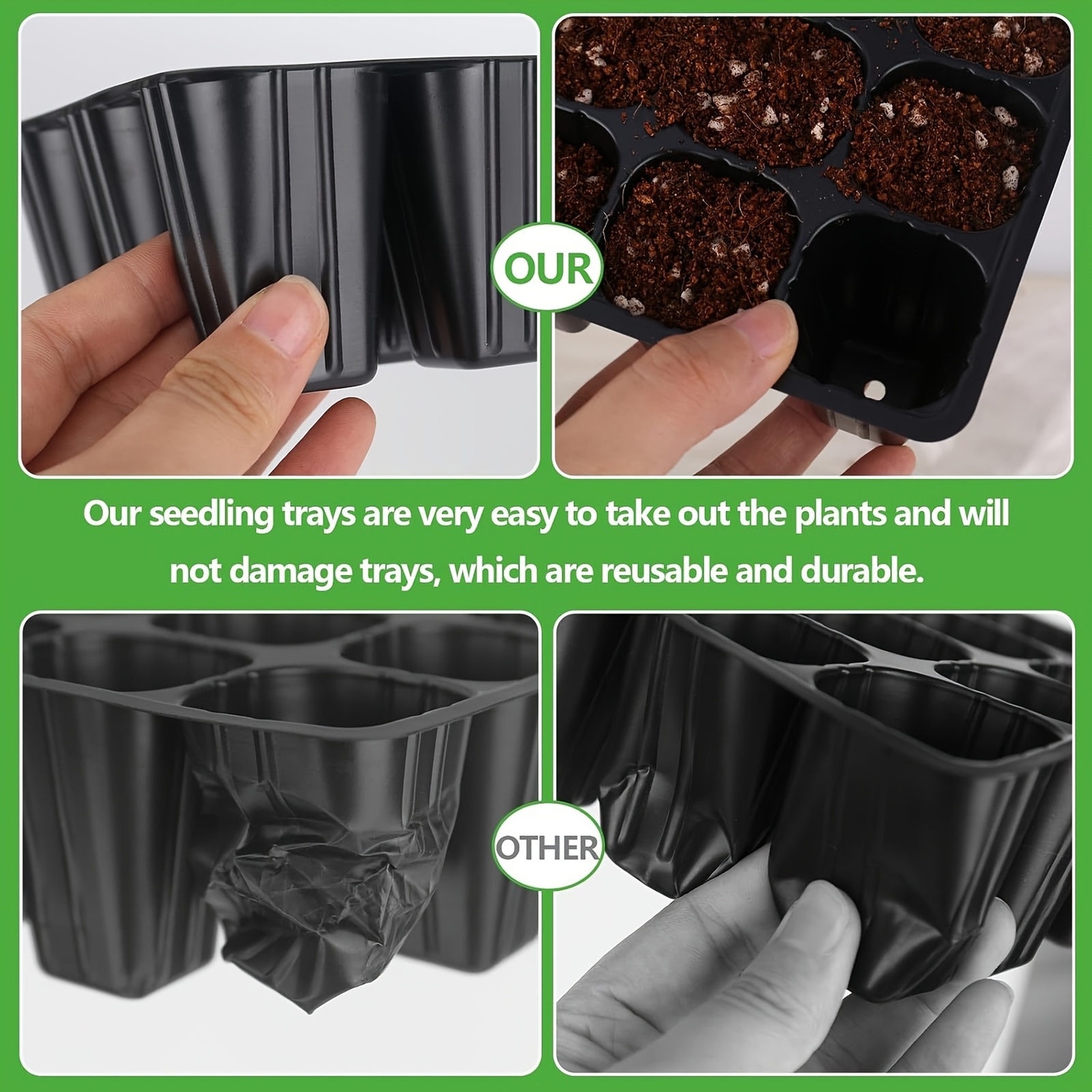 10pcs 12-Cell Plastic Seed Sta – Nursery Plug Tray recenzja i cena